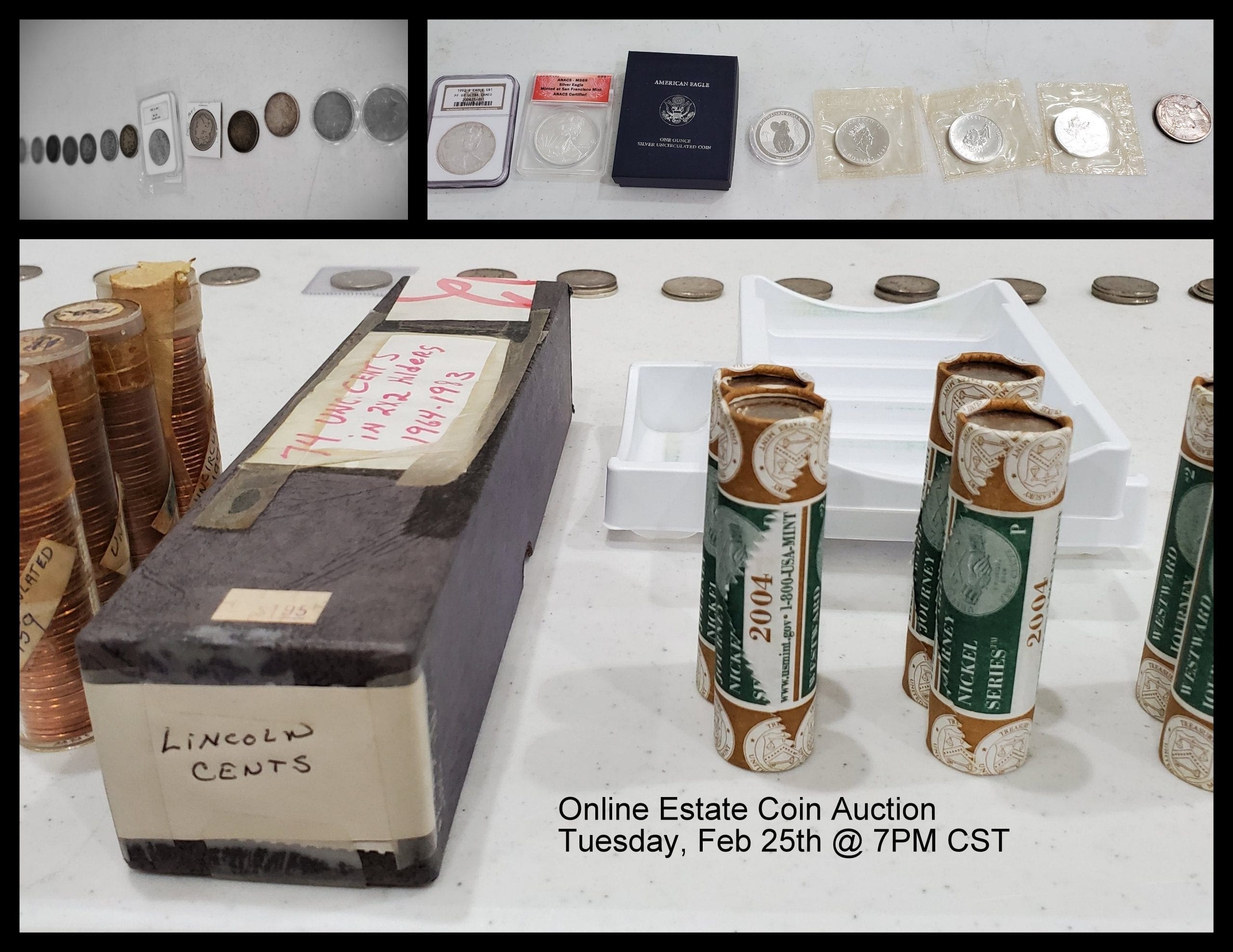 Estate Sale Online Coin Auction Tues, Feb 25th @ 7 PM CST