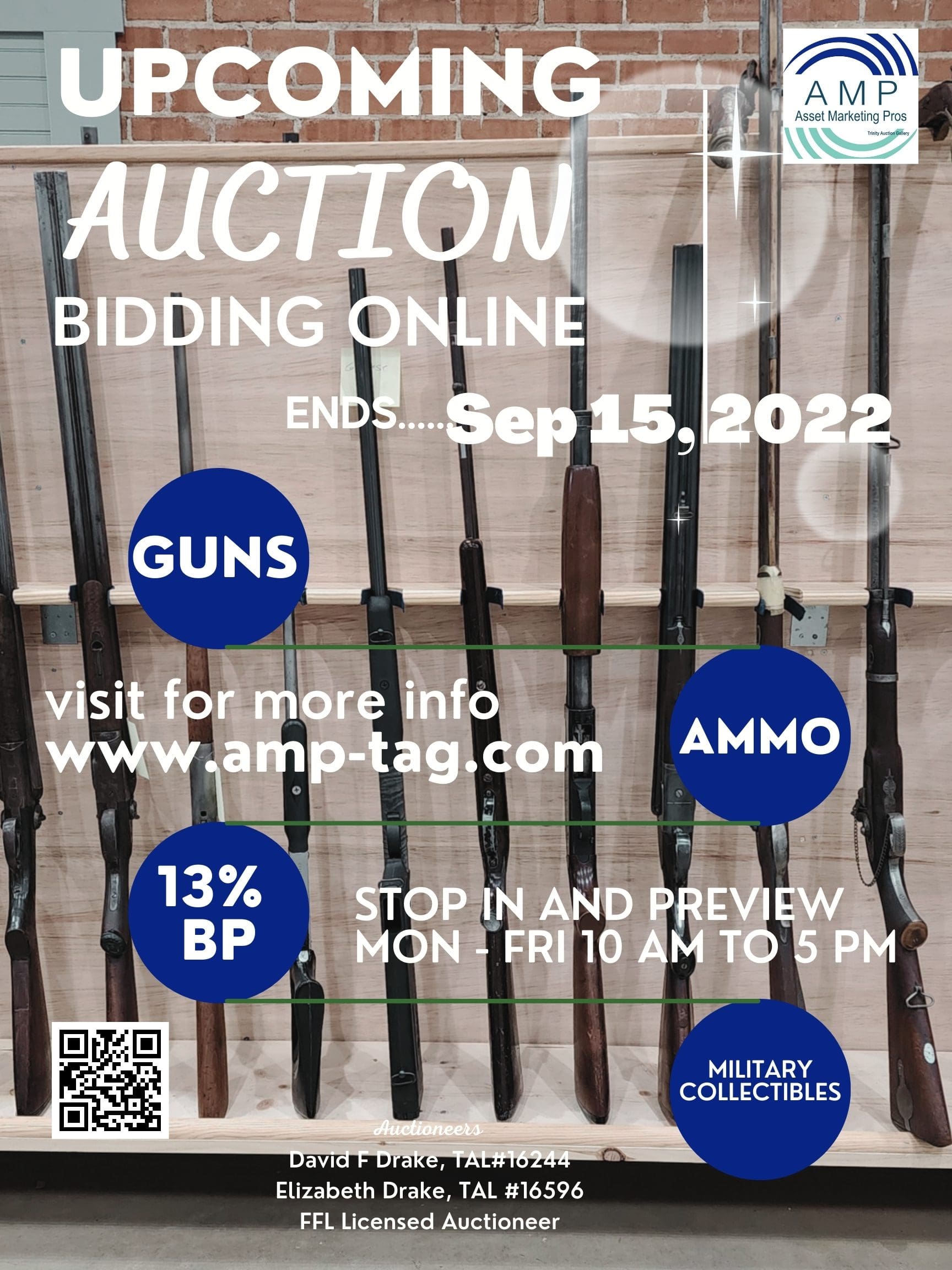 Online Auction Sept 15th Guns, Ammo, Knives, and Sporting Goods